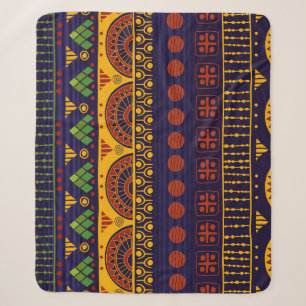 Manta Sherpa Patrón tribal, versátil para diversos usos.
