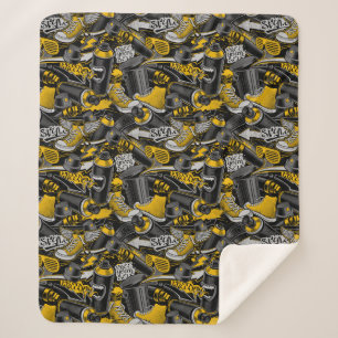 Manta Sherpa Patrón urbano del graffiti retro