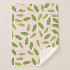 Manta Sherpa Patrón Zucchini Courgette Summer Squash