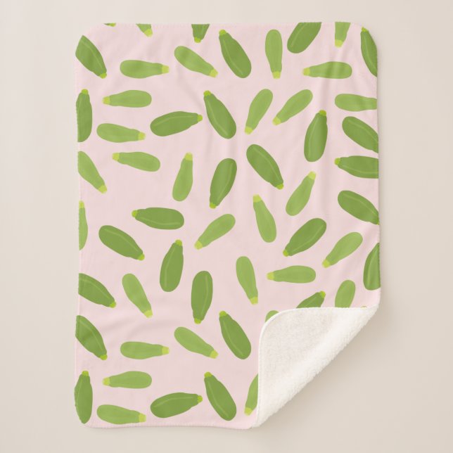 Manta Sherpa Patrón Zucchini Courgette Summer Squash (Anverso)