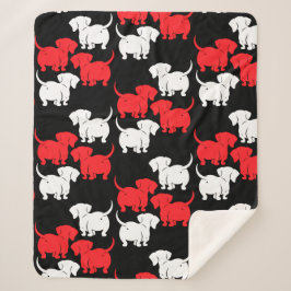 Manta Sherpa Patrones de perro de Dachshund alemanes