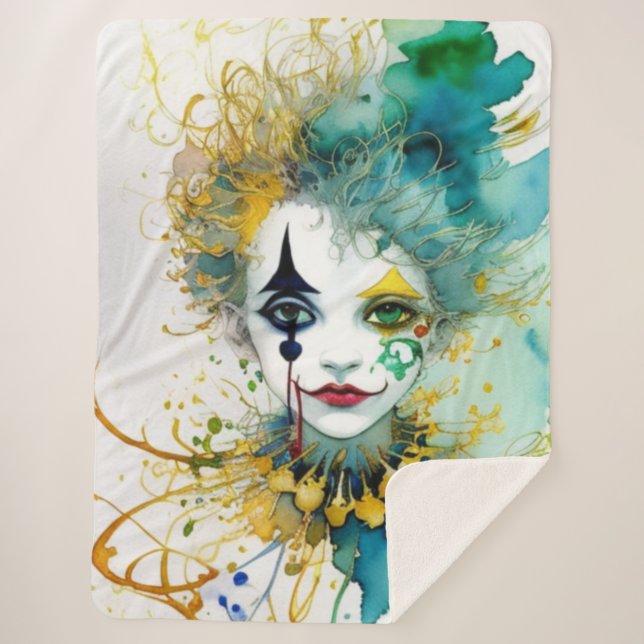 Manta Sherpa Payaso Sherpa Blanket (Anverso)