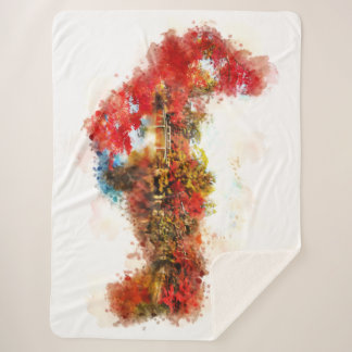 Manta Sherpa Paysage Japonais