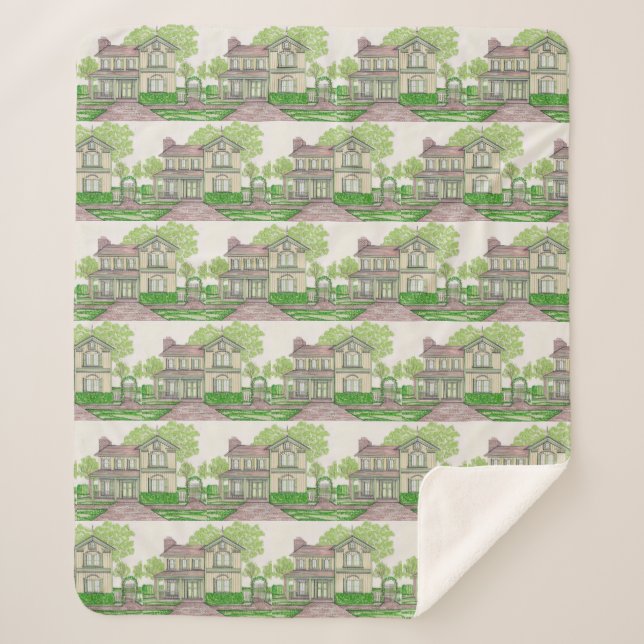 Manta Sherpa Peach Farmhouse Sherpa Blanket (Anverso)