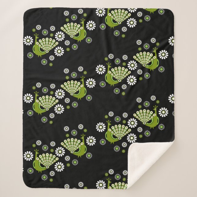 Manta Sherpa Peacock Art (Anverso)