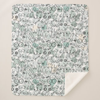 Manta Sherpa pechuga feminista pastel