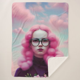 Manta Sherpa Pelo rosado serio