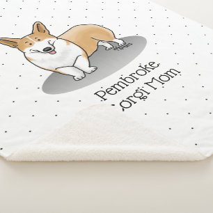 Manta Sherpa Pembroke Welsh Corgi Mom (rojo 1) Dog Mom Cute