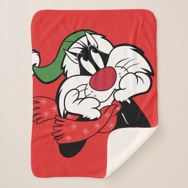 Manta Sherpa Pensamientos de los Navidades SYLVESTER™ (Anverso)