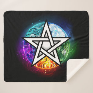 Manta Sherpa Pentagrama de Wiccan