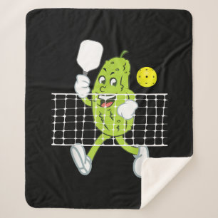 Manta Sherpa Pepino Jugando Pickleball - Paleta de Pickleball D