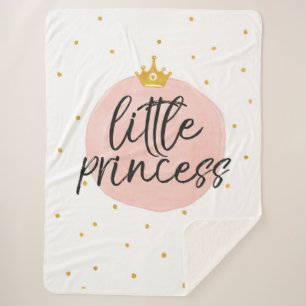 Manta Sherpa Pequeña Princesa Baby Blanket Regalo de ducha par