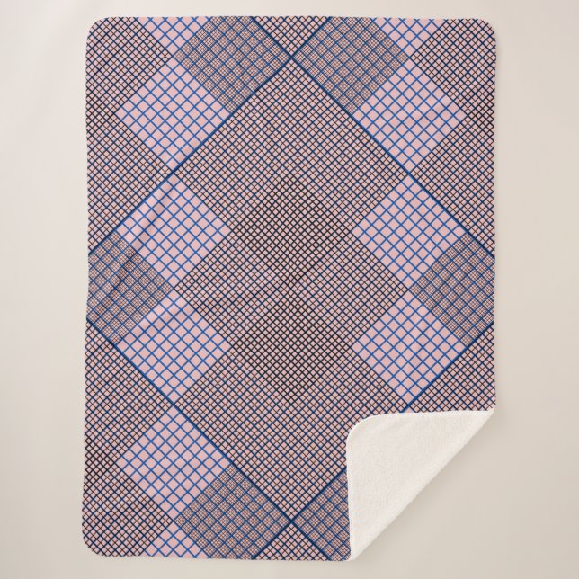 Manta Sherpa Pequeño a cuadros de 2 tonos 04A Link BG (Anverso)