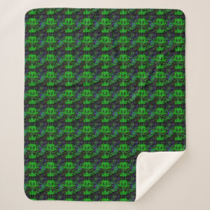 Manta Sherpa Pequeño diablo verde