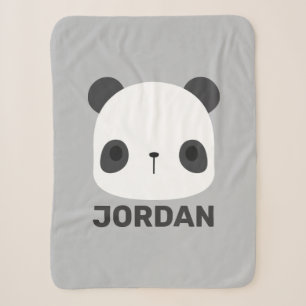 Manta Sherpa Pequeño oso oso panda con nombre personalizado