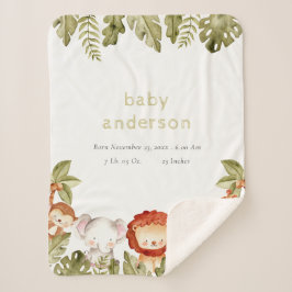 Manta Sherpa Pequeños animales salvajes y tropicales de Safari