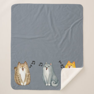 Manta Sherpa Pequeños gatos gatitos música Personalizado