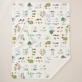 Manta Sherpa Perennial garden Sherpa blanket