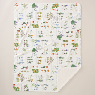 Manta Sherpa Perennial garden Sherpa blanket