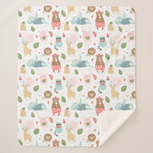 Manta Sherpa Pereza y modelo de los amigos (Anverso)