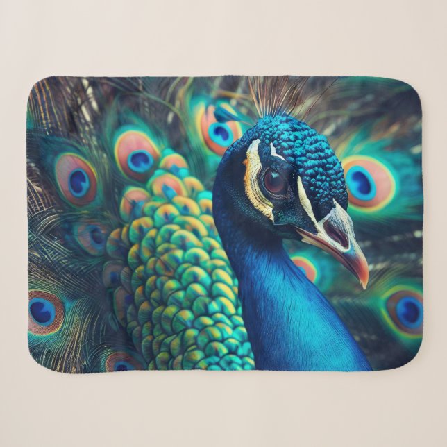 Manta Sherpa Perfil de Peacock (Anverso (horizontal))