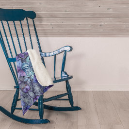 Manta Sherpa Periwinkle Garden Sherpa Blanket