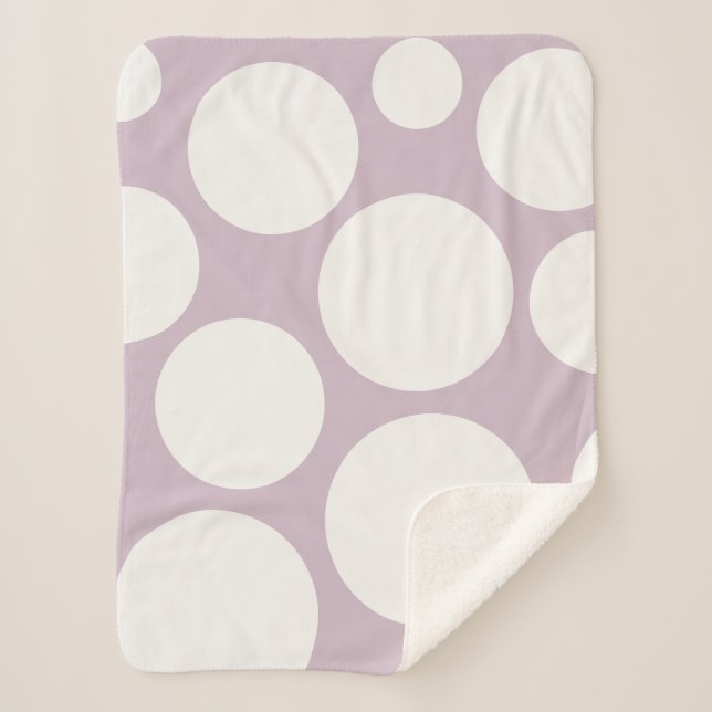 Manta Sherpa Periwinkle Polka Dot Blanket (Anverso)