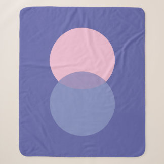 Manta Sherpa Periwinkle y rosa
