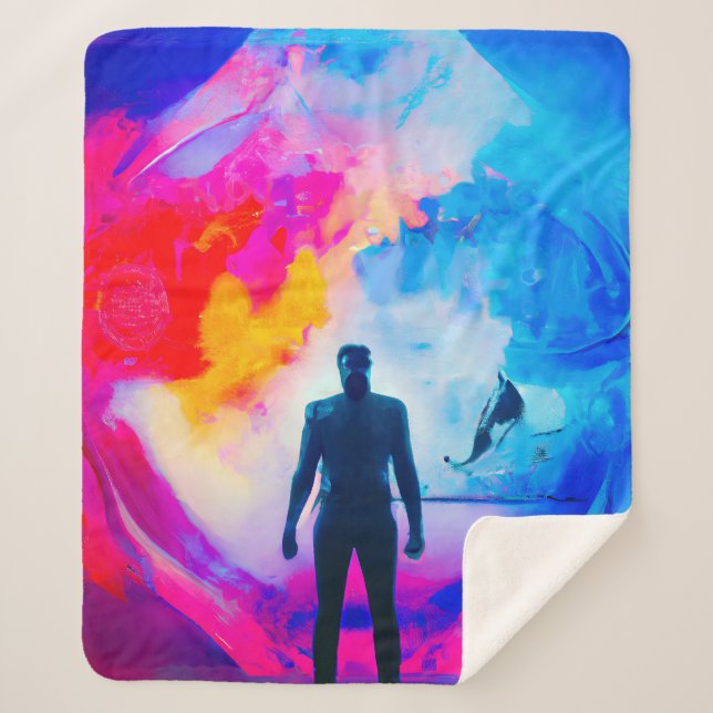 Manta Sherpa Permanecer en colores (Anverso)