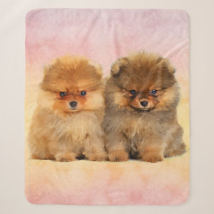 Manta Sherpa Perritos alemanes lindos del perro de Pomerania de
