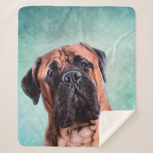Manta Sherpa Perro Bullmastiff (Anverso)