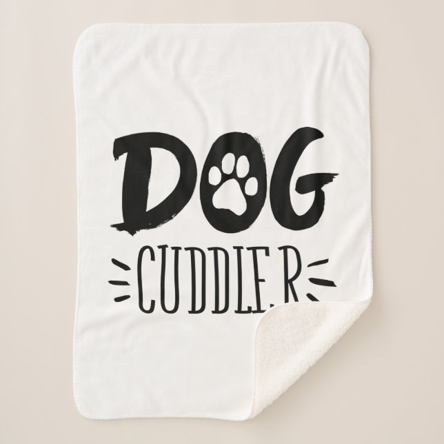 Manta Sherpa Perro Cuddler Perro Feliz Cuddler Draw (Anverso)