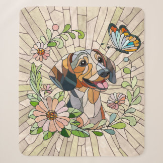 Manta Sherpa Perro Dachshund - mosaico doxie-colorido