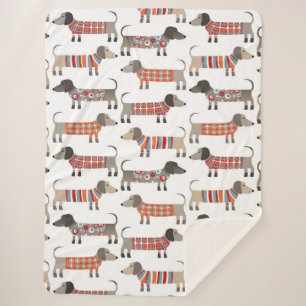 Manta Sherpa Perro Dachshund Sausage