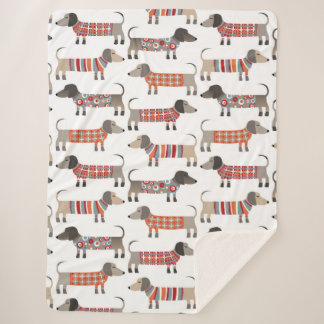 Manta Sherpa Perro Dachshund Sausage