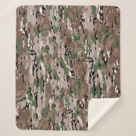Manta Sherpa Perro de camuflaje de ejército mezclado texturizad