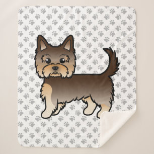 Manta Sherpa Perro de dibujos animados Yorkshire Terrier de cho