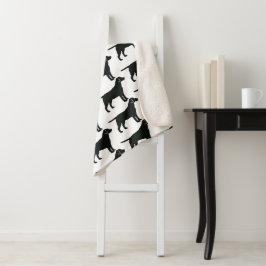 Manta Sherpa Perro de laboratorio negro