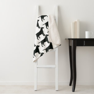 Manta Sherpa Perro de laboratorio negro