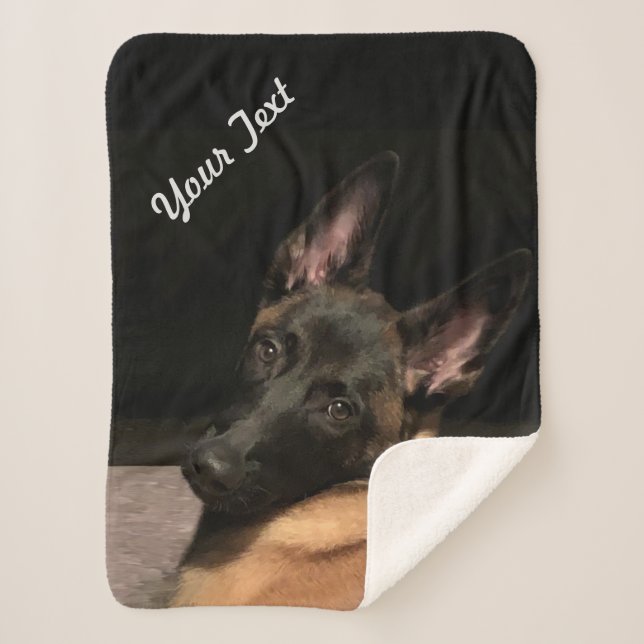 Manta Sherpa Perro de Malinois (Anverso)