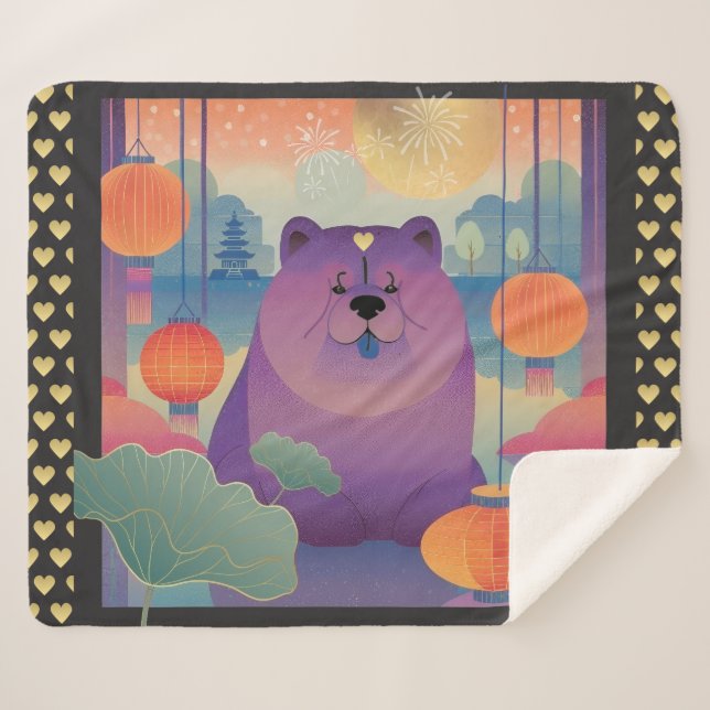 Manta Sherpa Perro de mascota POLLY PLUM (Anverso (horizontal))