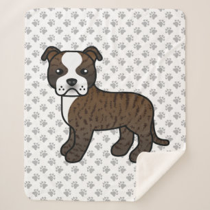 Manta Sherpa Perro de raza Staffordshire Bull Terrier atigrado 