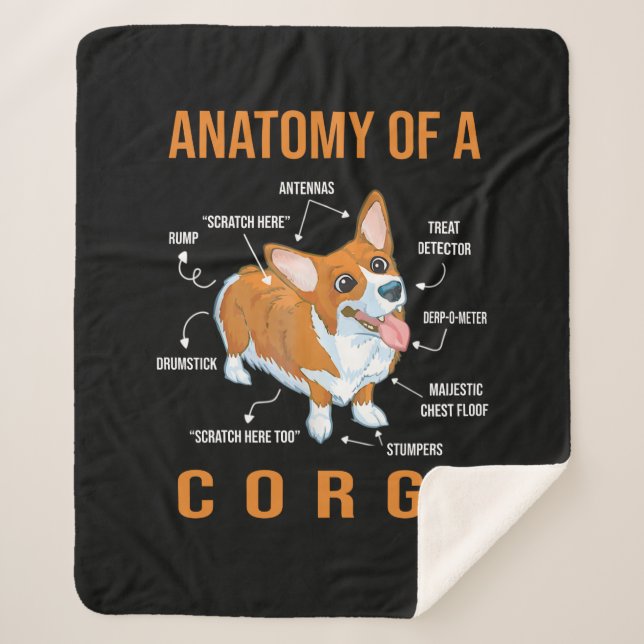 Manta Sherpa Perro Lover Cute Corgi (Anverso)