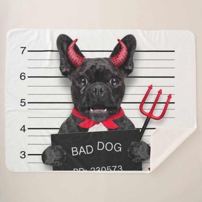 MANTA SHERPA PERRO MALO (Anverso (horizontal))