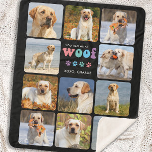 Manta Sherpa Perro Me Tenías En El Personalizado WOOF 11 Colori