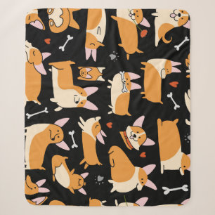 Manta Sherpa Perros De Corgi, Un Fondo Agradable.