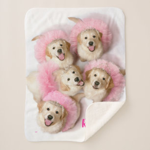 Manta Sherpa Perros princesos en Tiaras