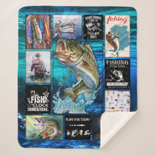 Manta Sherpa Personalice el gracioso regalo del pescador