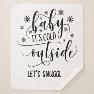 Manta Sherpa Personaliza Baby It's Cold Outside 