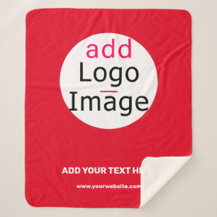 Manta Sherpa Personalizable de Moda de negocio Vivid Red Minima